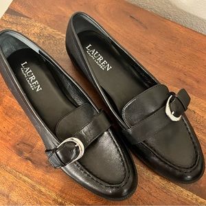 Ralph Lauren black leather loafers